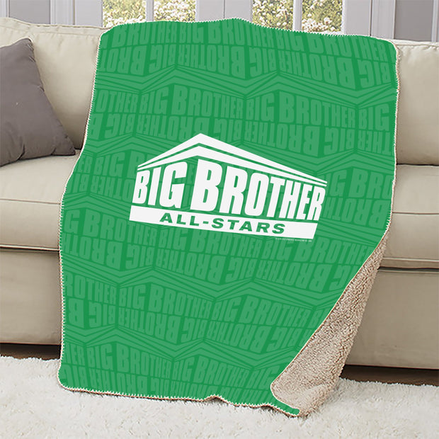 Big Brother All-Stars Logo Pattern Sherpa Blanket | Official CBS Entertainment Store