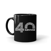 Survivor 40th Season Anniversary Logo Black Mug