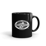 Survivor 40th Season Anniversary Logo Black Mug