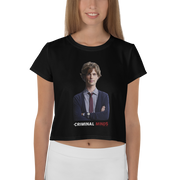 Criminal Minds Spencer Reid Women's All-Over Print Crop T-Shirt | Official CBS Entertainment Store