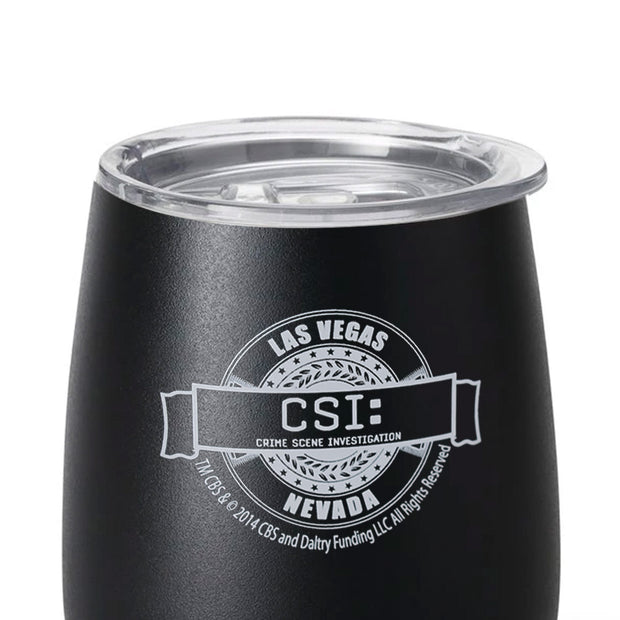CSI: Crime Scene Investigation Logo Badge Wine Tumbler | Official CBS Entertainment Store
