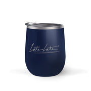 The Late Late Show with James Corden Late Late 12 oz Stainless Steel Wine Tumbler with Straw | Official CBS Entertainment Store