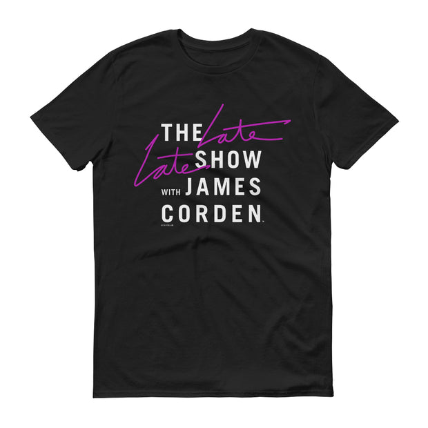 The Late Late Show with James Corden Logo Adult Short Sleeve T-Shirt | Official CBS Entertainment Store