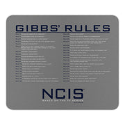 NCIS Gibbs Rules Mouse Pad | Official CBS Entertainment Store