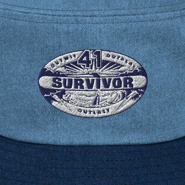 Survivor Season 41 One Color Logo Denim Bucket Hat
