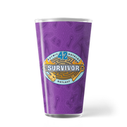 Survivor Season 42 Tribal Lines Purple 17 oz Pint Glass