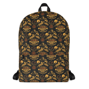 Survivor 20 Years 40 Seasons All Over Black and Yellow Tribal Pattern Premium Backpack