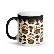 Survivor 20 Years 40 Seasons All Over Black and Yellow Tribal Pattern 11 oz Black Color Changing Mug | Official CBS Entertainment Store