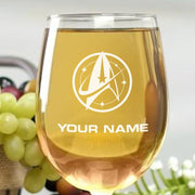 Star Trek: Discovery Starfleet Command Personalized Wine Glass | Official CBS Entertainment Store