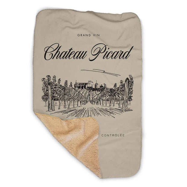 Star Trek: Picard Chateau Picard Vineyard Logo Sherpa Blanket | Official CBS Entertainment Store