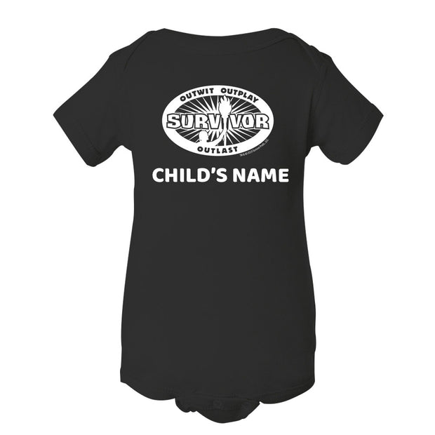 Survivor Outwit, Outplay, Outlast Personalized Baby Bodysuit | Official CBS Entertainment Store