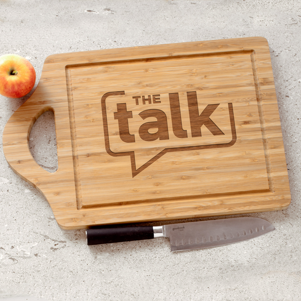 The Talk Logo Laser Engraved Cutting Board | Official CBS Entertainment Store
