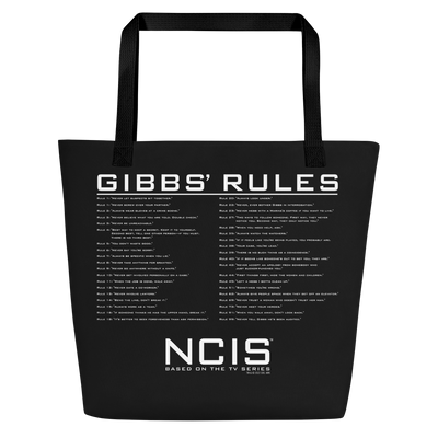 NCIS Gibbs Rules Premium Tote Bag | Official CBS Entertainment Store