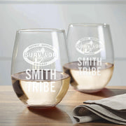 Survivor Outwit, Outplay, Outlast Personalized Stemless Wine Glass - Set of 2 | Official CBS Entertainment Store