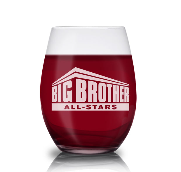 Big Brother All-Stars Logo Laser Engraved Stemless Wine Glass | Official CBS Entertainment Store