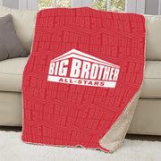 Big Brother All Stars Logo Pattern Sherpa Blanket | Official CBS Entertainment Store