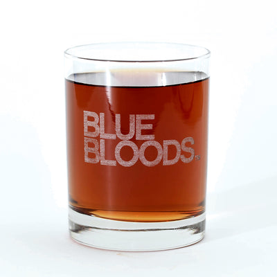 Blue Bloods Logo Laser Engraved Rocks Glass | Official CBS Entertainment Store