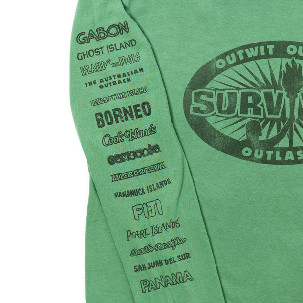 Survivor Outwit, Outplay, Outlast Locations Adult Long Sleeve T-Shirt | Official CBS Entertainment Store
