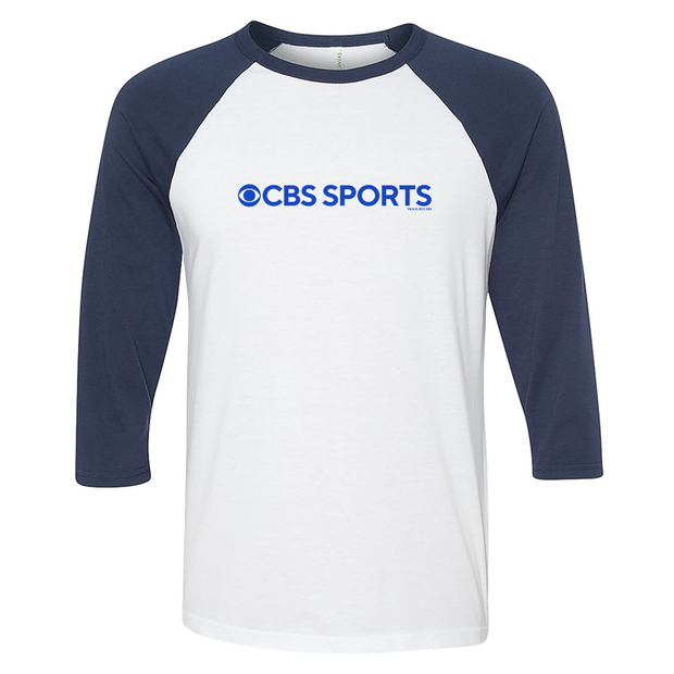 CBS Sports Logo 3/4 Sleeve Baseball T-Shirt - Navy