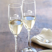 Big Brother Laser Etched Champagne Flute | Official CBS Entertainment Store