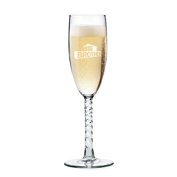 Big Brother Laser Etched Champagne Flute | Official CBS Entertainment Store