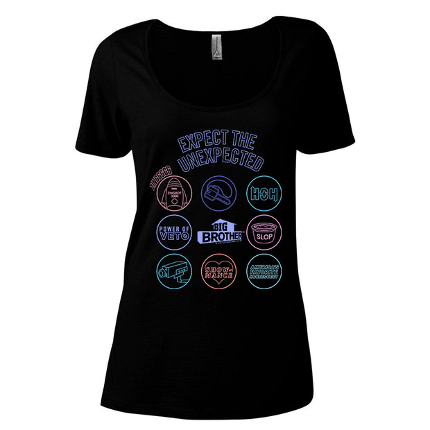 Big Brother Logo Mash Up Women's Relaxed Scoop Neck T-Shirt | Official CBS Entertainment Store