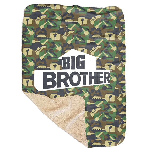 Big Brother Camo Hidden Key Sherpa Blanket | Official CBS Entertainment Store