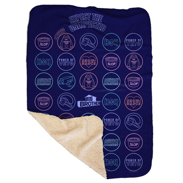 Big Brother Logo Mash Up Sherpa Blanket | Official CBS Entertainment Store