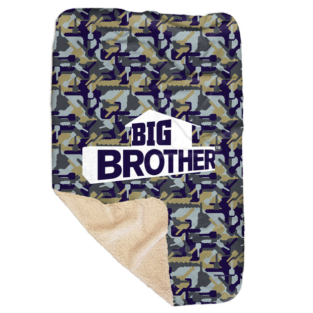 Big Brother Camo Hidden Key Sherpa Blanket | Official CBS Entertainment Store