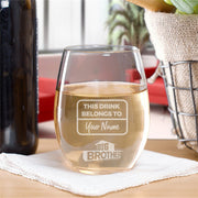 Big Brother Logo Personalized Stemless Wine Glass | Official CBS Entertainment Store