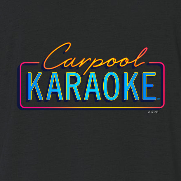 Carpool Karaoke Neon Logo Women's Relaxed V-Neck T-Shirt
