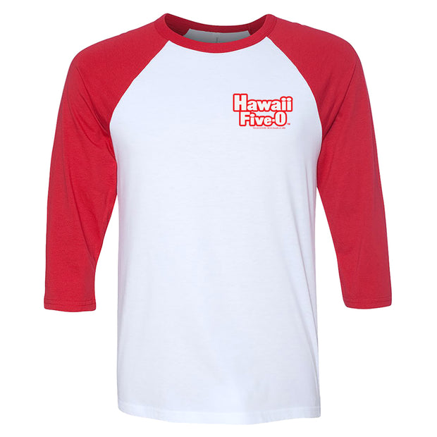 Hawaii Five-0 Retro Logo 3/4 Sleeve Baseball T-Shirt