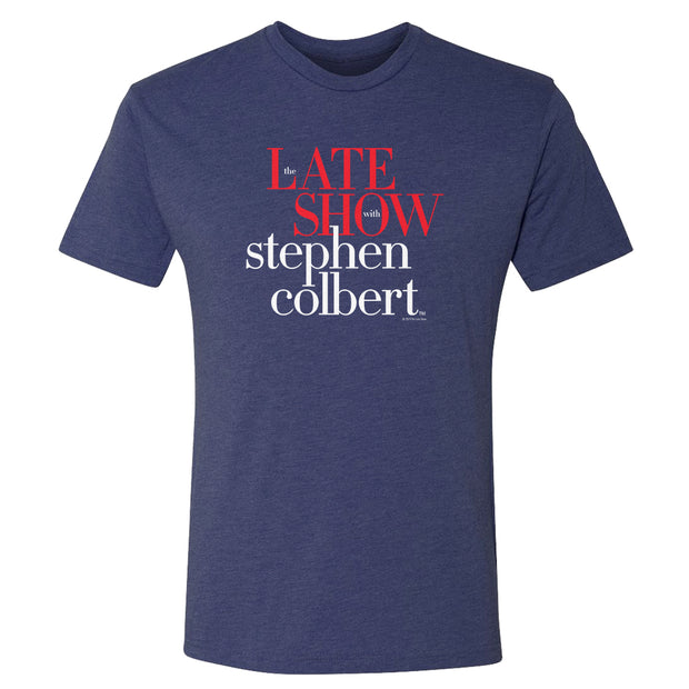 The Late Show with Stephen Colbert Logo Men's Tri-Blend Short Sleeve T-Shirt | Official CBS Entertainment Store