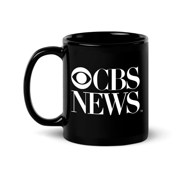CBS News Vintage Logo Black Mug