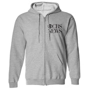 CBS News Vintage Logo Fleece Zip-Up Hooded Sweatshirt