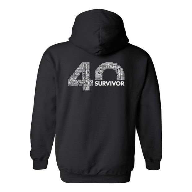 Survivor 40th Season Anniversary Logo Fleece Hooded Sweatshirt | Official CBS Entertainment Store
