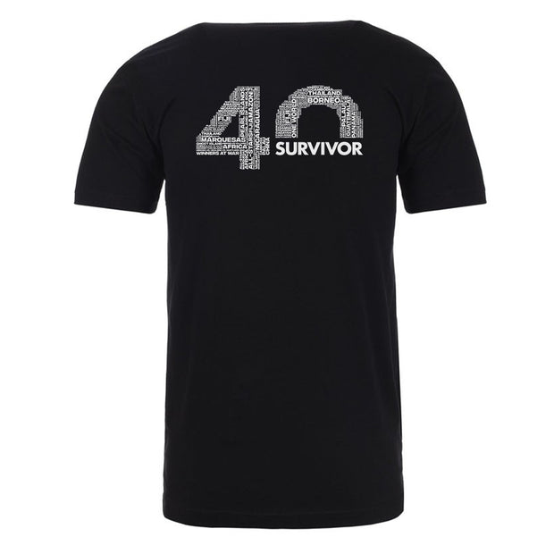 Survivor 40th Season Anniversary Logo Adult Short Sleeve T-Shirt | Official CBS Entertainment Store