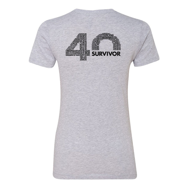 Survivor 40th Season Anniversary Logo Women's Short Sleeve T-Shirt | Official CBS Entertainment Store
