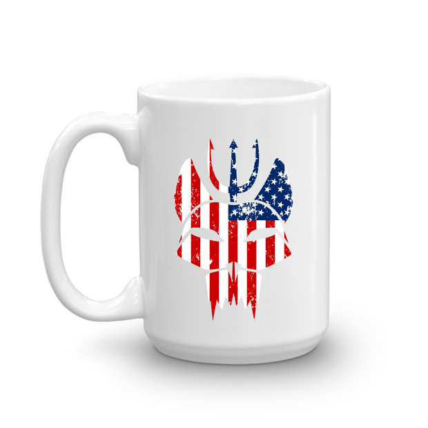 SEAL Team Bravo American Flag White Mug | Official CBS Entertainment Store