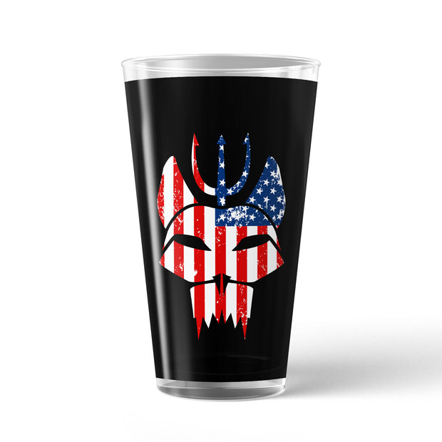 SEAL Team Bravo American Flag 17 oz Pint Glass