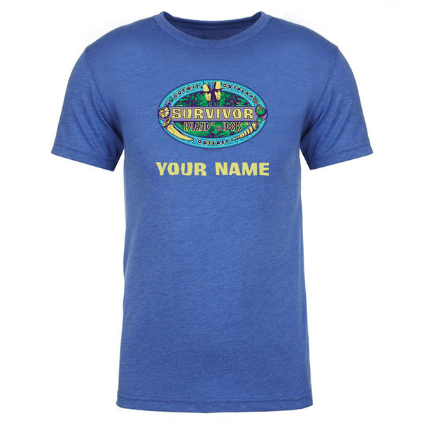 Survivor Season 39 Island of the Idols Logo Personalized Men's Tri-Blend T-Shirt | Official CBS Entertainment Store