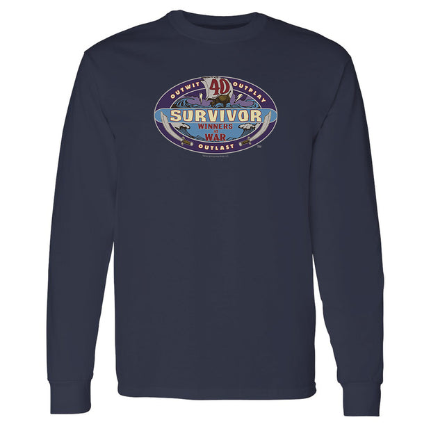 Survivor Season 40 Winners at War Logo Adult Long Sleeve T-Shirt | Official CBS Entertainment Store