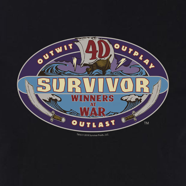 Survivor Season 40 Winners at War Logo Adult Short Sleeve T-Shirt
