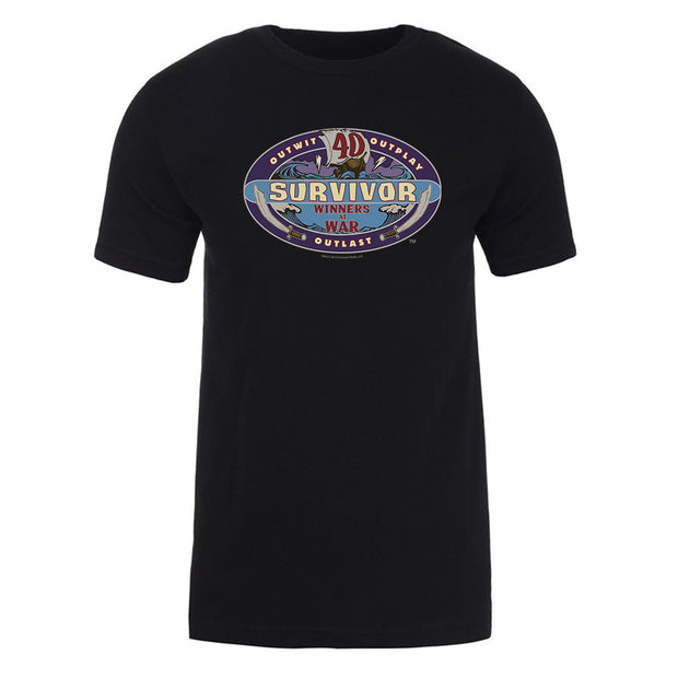 Survivor Season 40 Winners at War Logo Adult Short Sleeve T-Shirt
