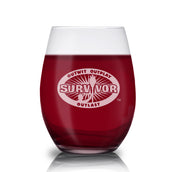 Survivor Outwit, Outplay, Outlast Stemless Wine Glass | Official CBS Entertainment Store