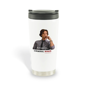 Criminal Minds Spencer Reid Actually... 16 oz Stainless Steel Thermal Travel Mug | Official CBS Entertainment Store