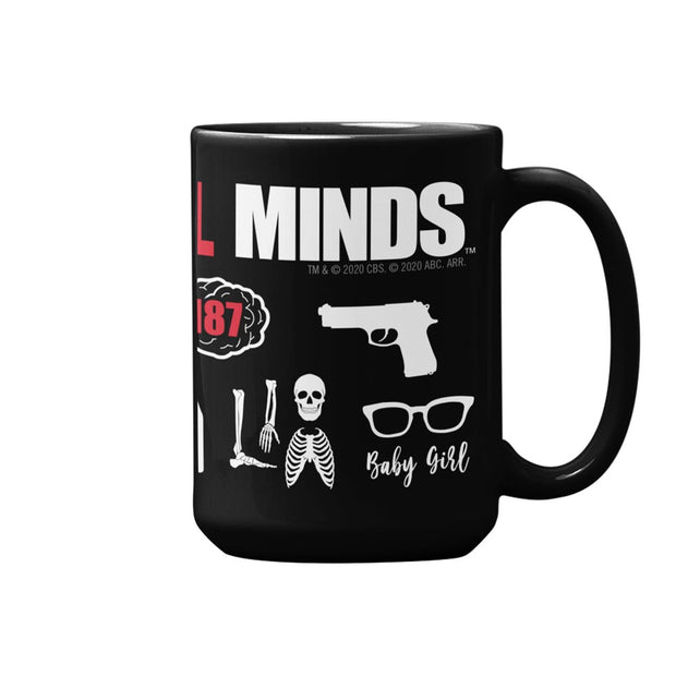 Criminal Minds Icon Mashup Black Mug | Official CBS Entertainment Store