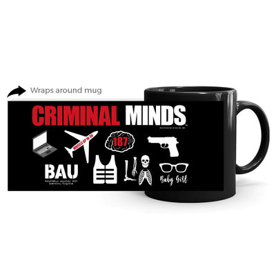 Criminal Minds Icon Mashup Black Mug