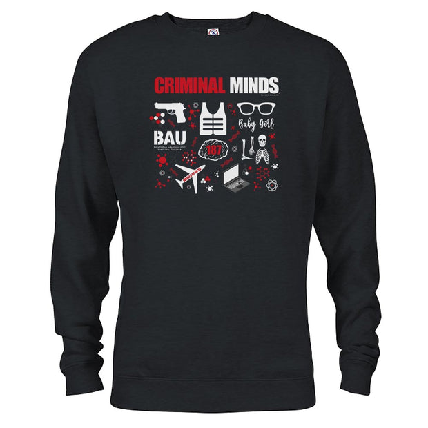 Criminal Minds Icon Mashup Fleece Crewneck Sweatshirt