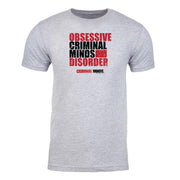 Criminal Minds Obsessive Criminal Minds Disorder Adult Short Sleeve T-Shirt | Official CBS Entertainment Store
